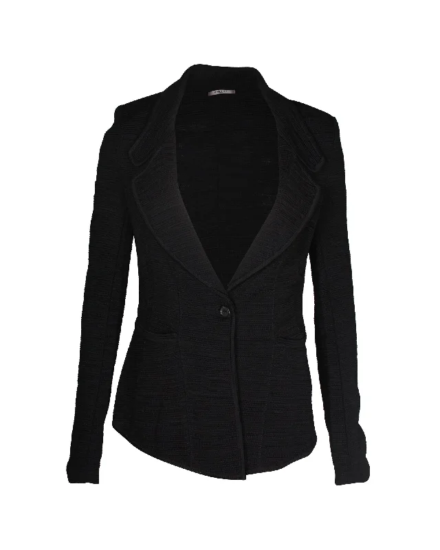 Givenchy Textured Blazer in Black Viscose