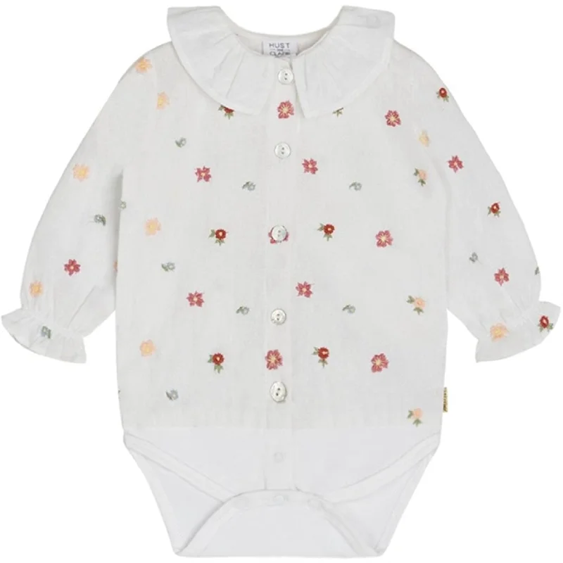 Hust & Claire Baby White Bernadette Shirt Body